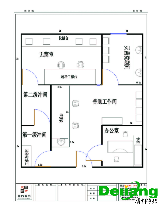 微生物實驗室平面結構