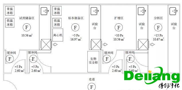 PCR實驗室平面圖