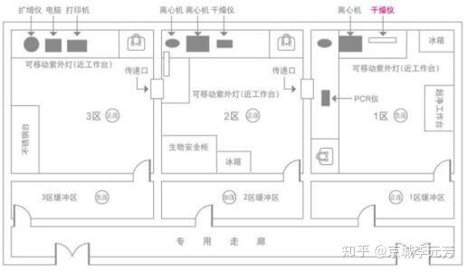 PCR實驗室平面圖